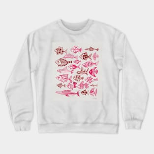 fish inkings pink gold Crewneck Sweatshirt